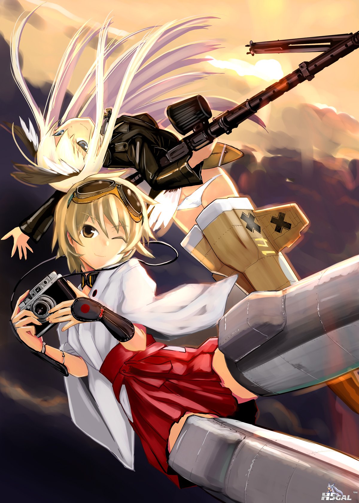 yande 160046 ass gun hanna-justina_marseille katou_keiko mecha_musume miko nogam.jpg