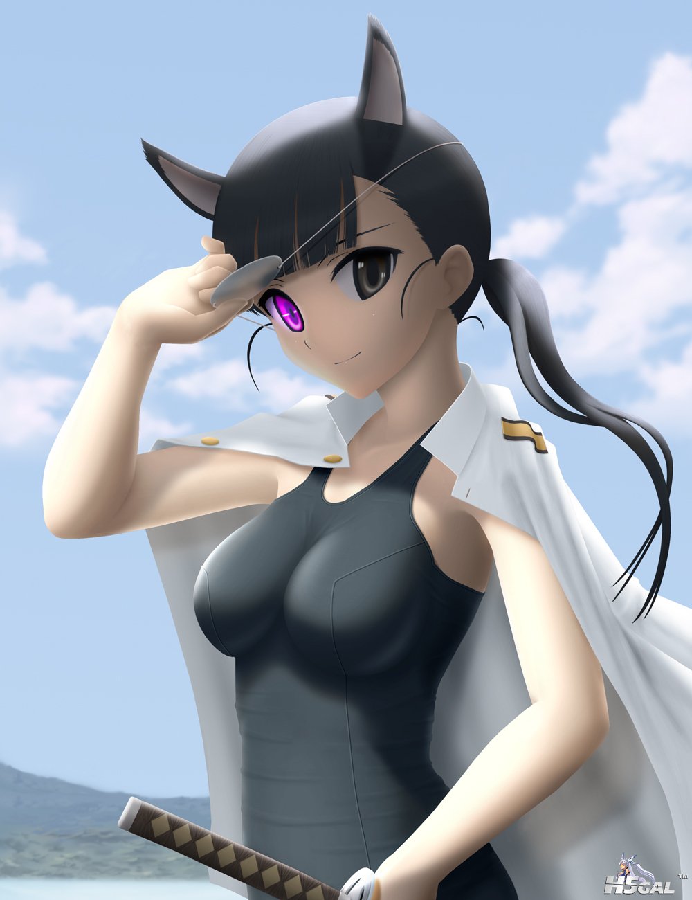 yande 144415 animal_ears eyepatch heterochromia sakamoto_mio siraha strike_witch.jpg