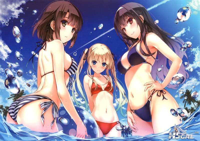 Konachan.com - 197228 ass bikini blue_eyes blush breasts brown_eyes brown_hair b.jpg